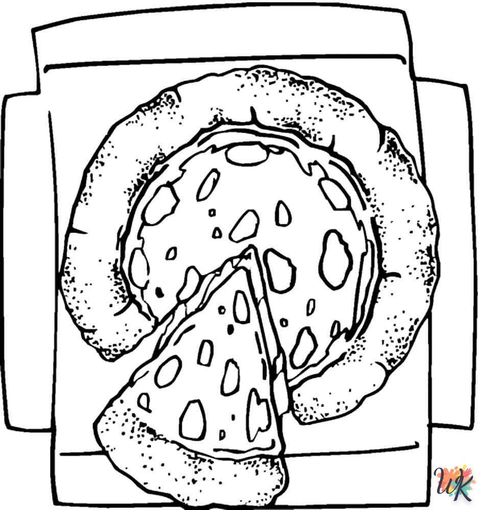 Dibujos para Colorear Pizza 17
