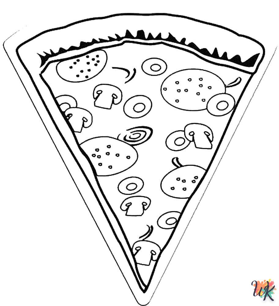 Dibujos para Colorear Pizza 18