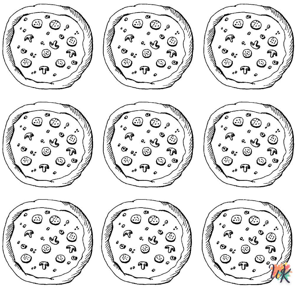 Dibujos para Colorear Pizza 20
