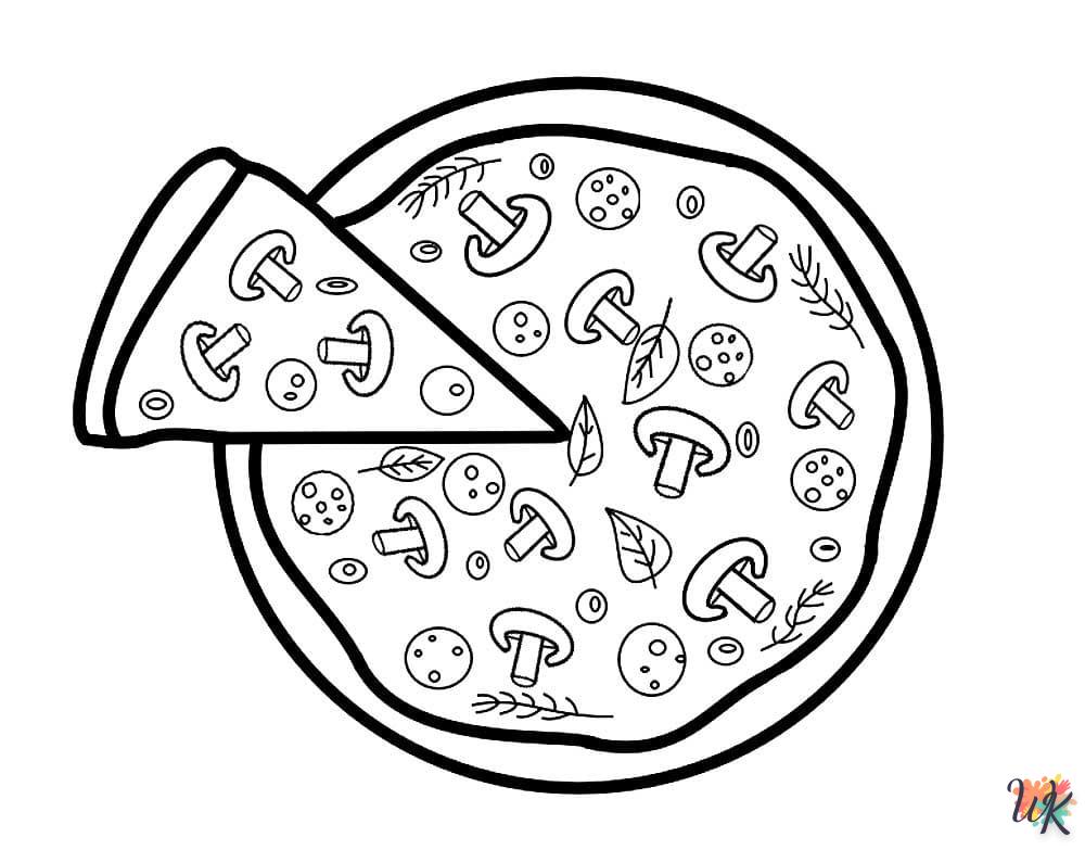 Dibujos para Colorear Pizza 21