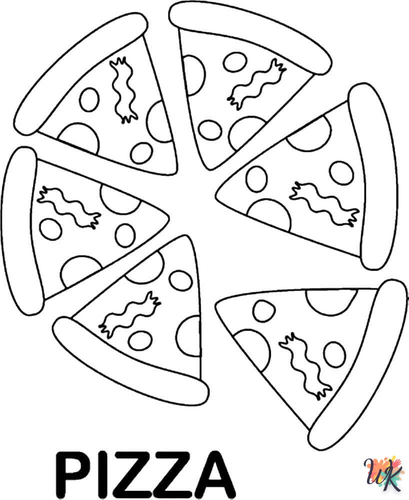 Dibujos para Colorear Pizza 22