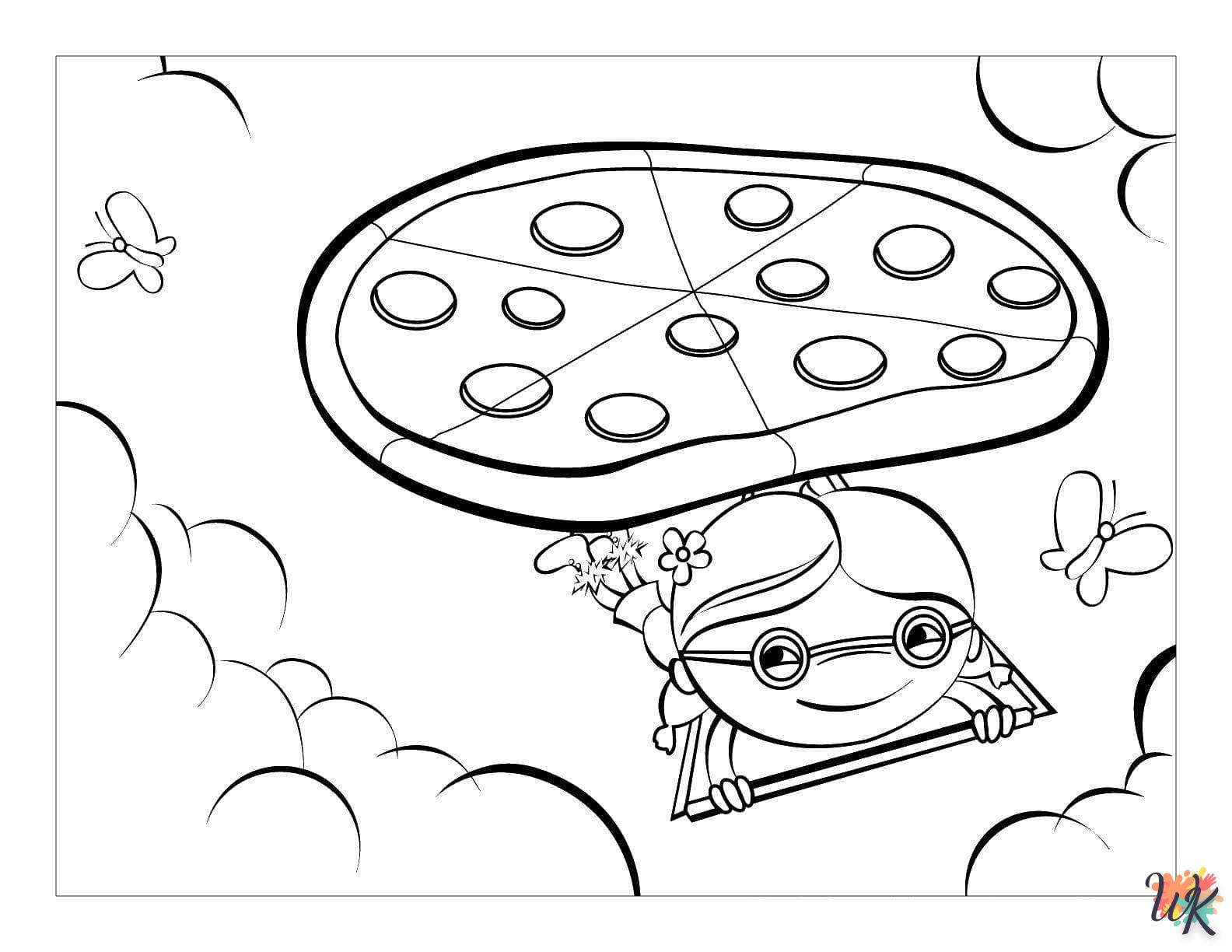 Dibujos para Colorear Pizza 25