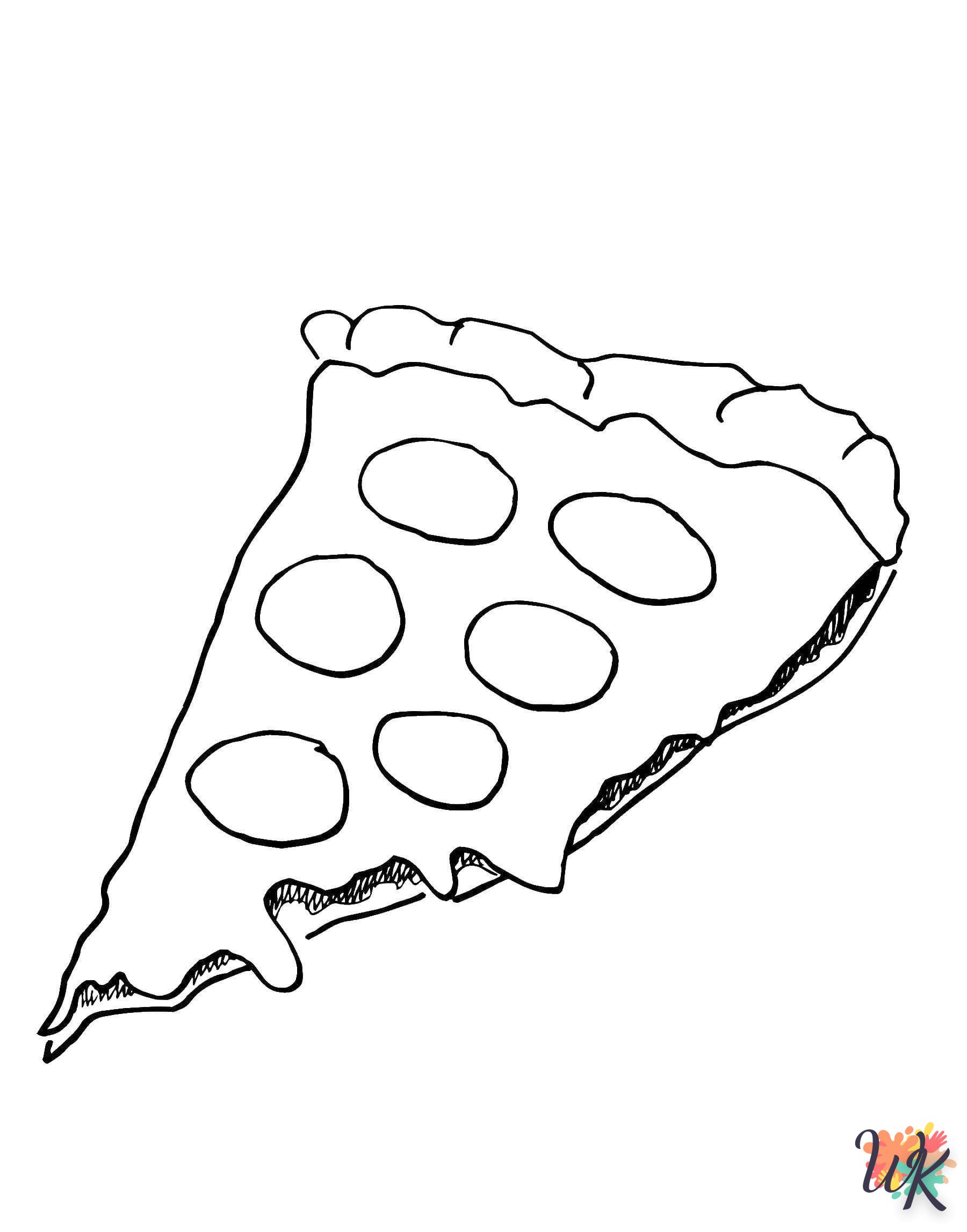 Dibujos para Colorear Pizza 31