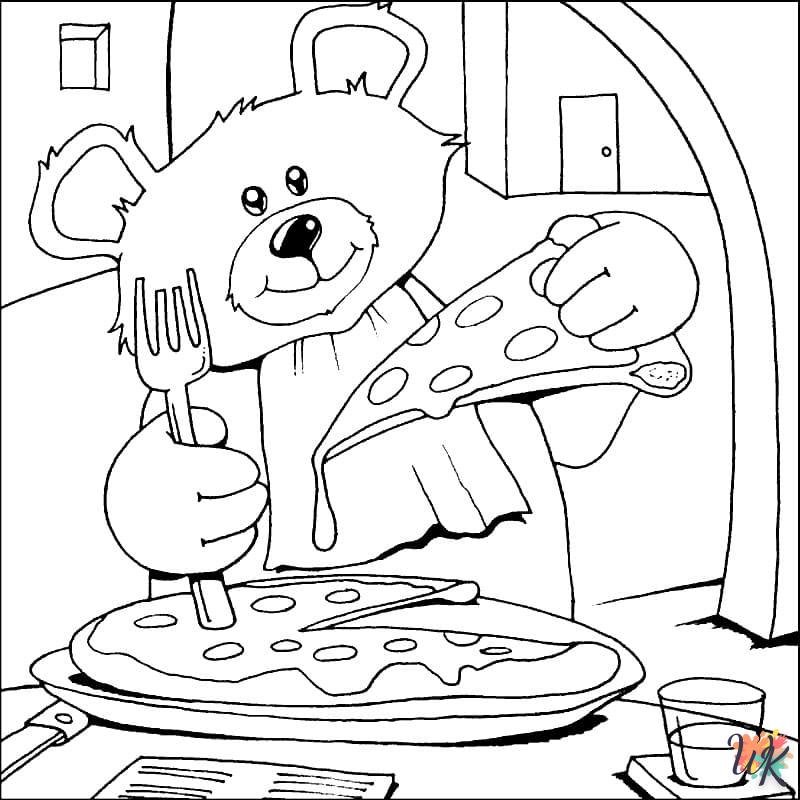 Dibujos para Colorear Pizza 32