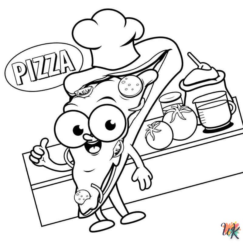 Dibujos para Colorear Pizza 34