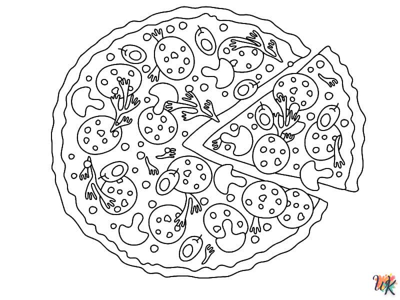 Dibujos para Colorear Pizza 35