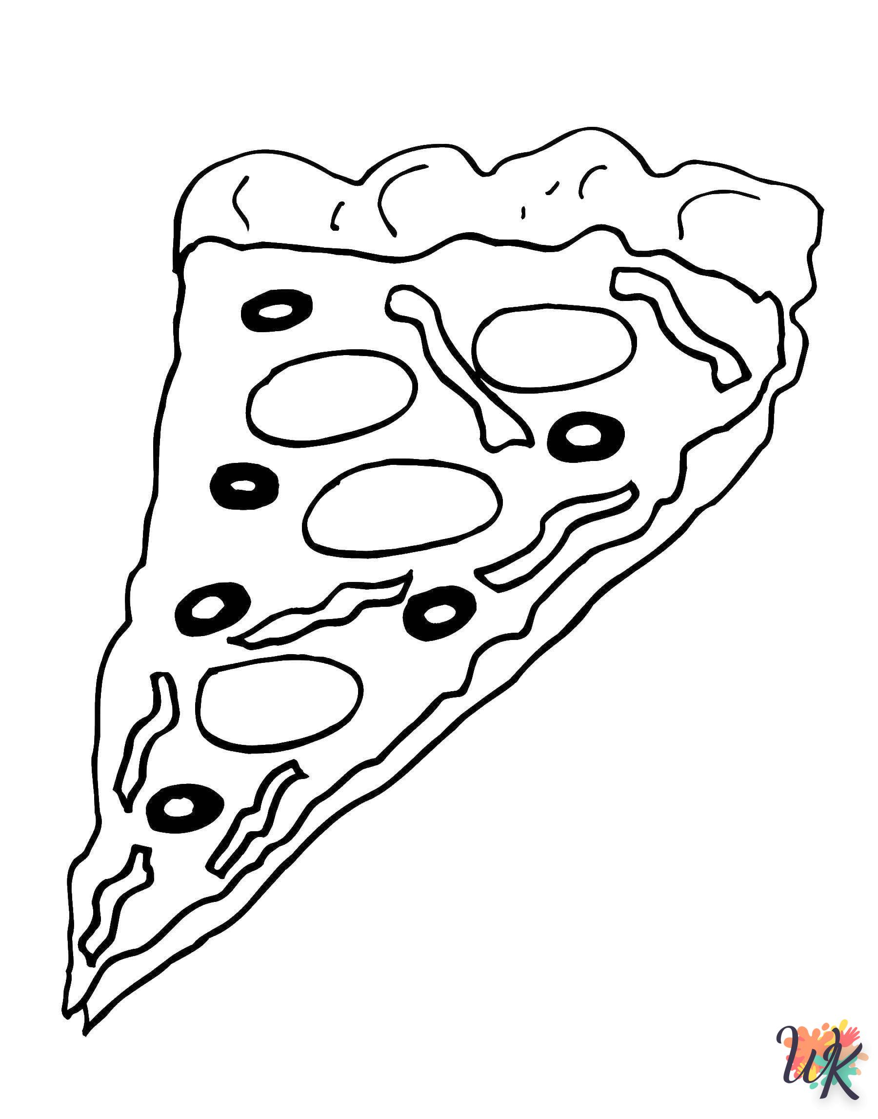 Dibujos para Colorear Pizza 36