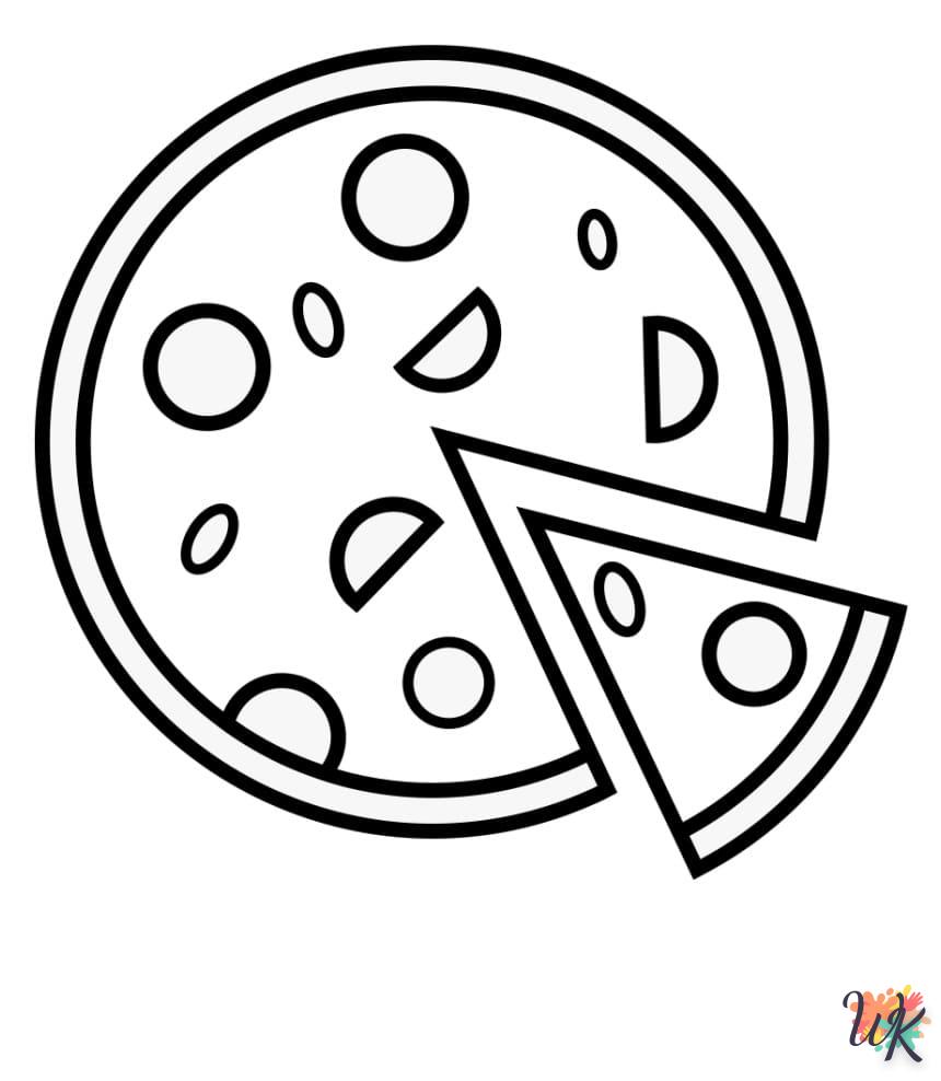 Dibujos para Colorear Pizza 4