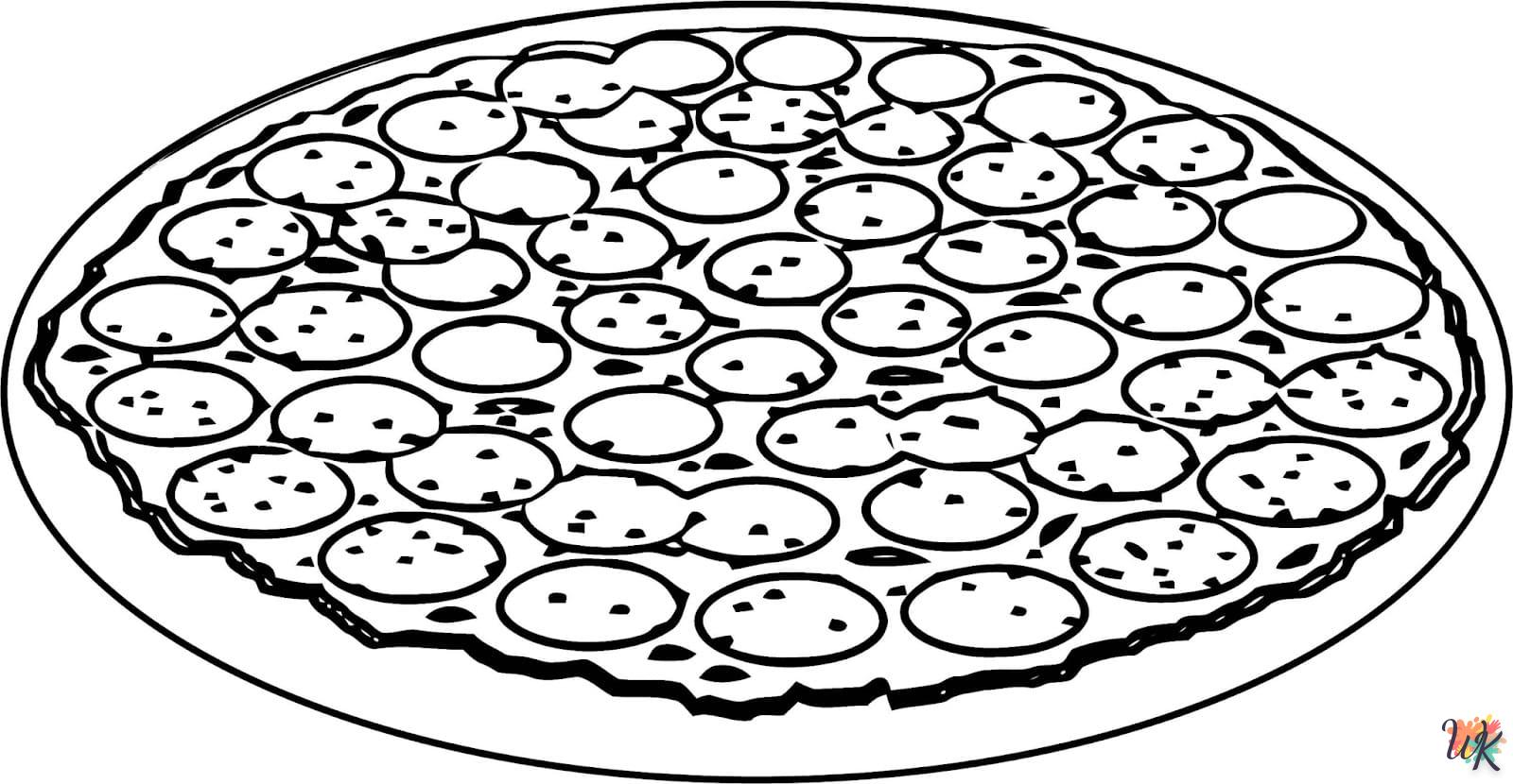 Dibujos para Colorear Pizza 40