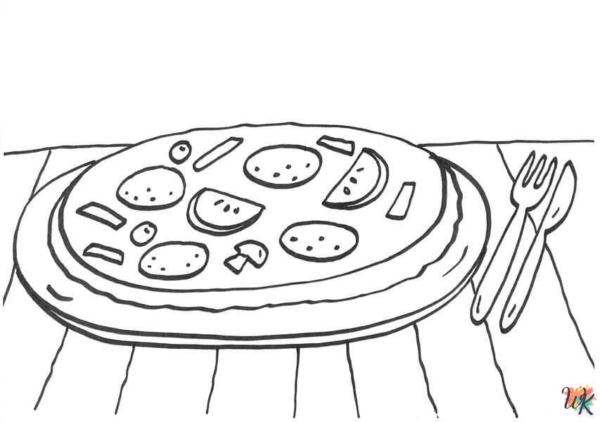 Dibujos para Colorear Pizza 43