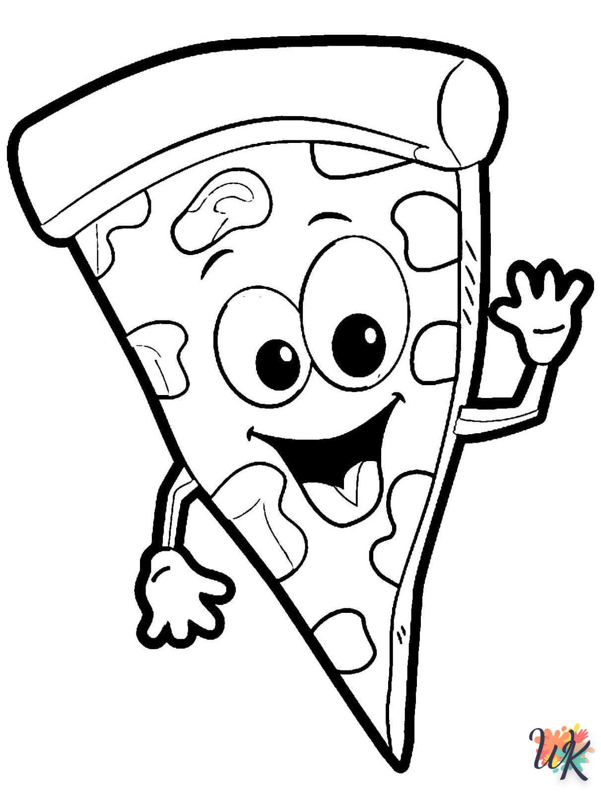 Dibujos para Colorear Pizza 44