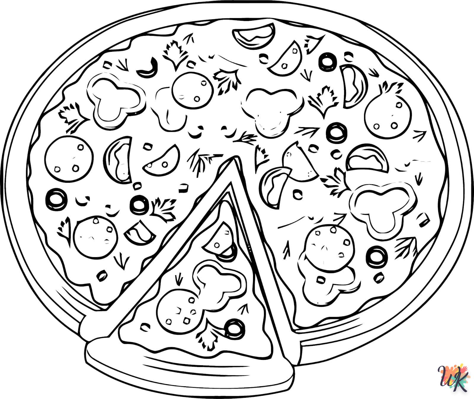 Dibujos para Colorear Pizza 45