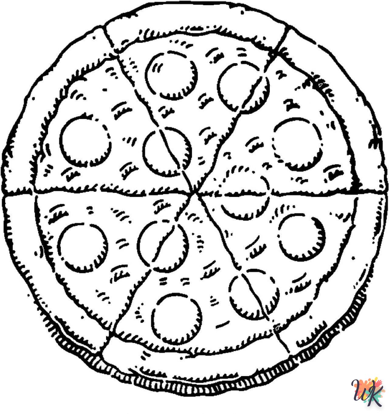 Dibujos para Colorear Pizza 46