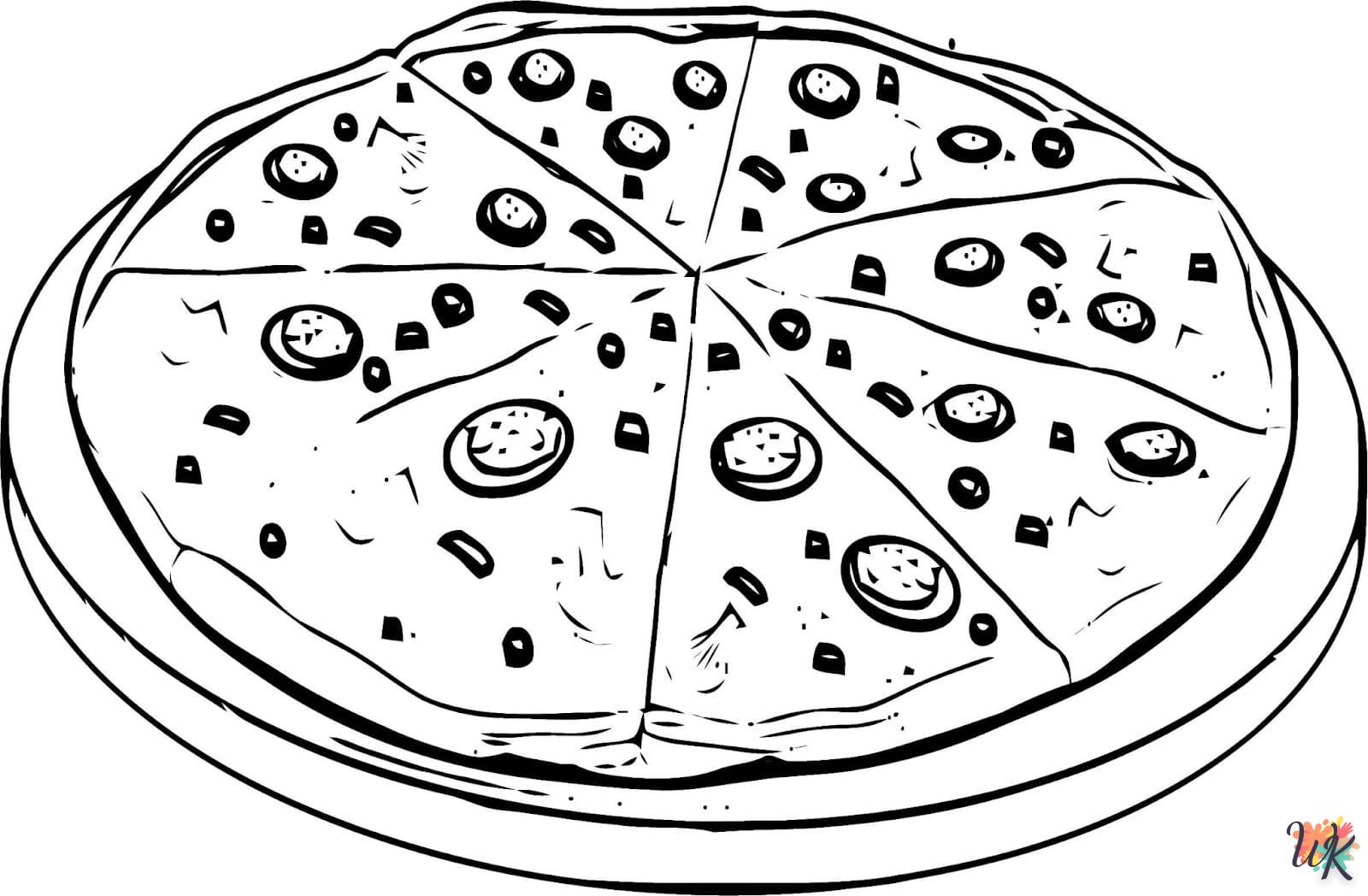 Dibujos para Colorear Pizza 47