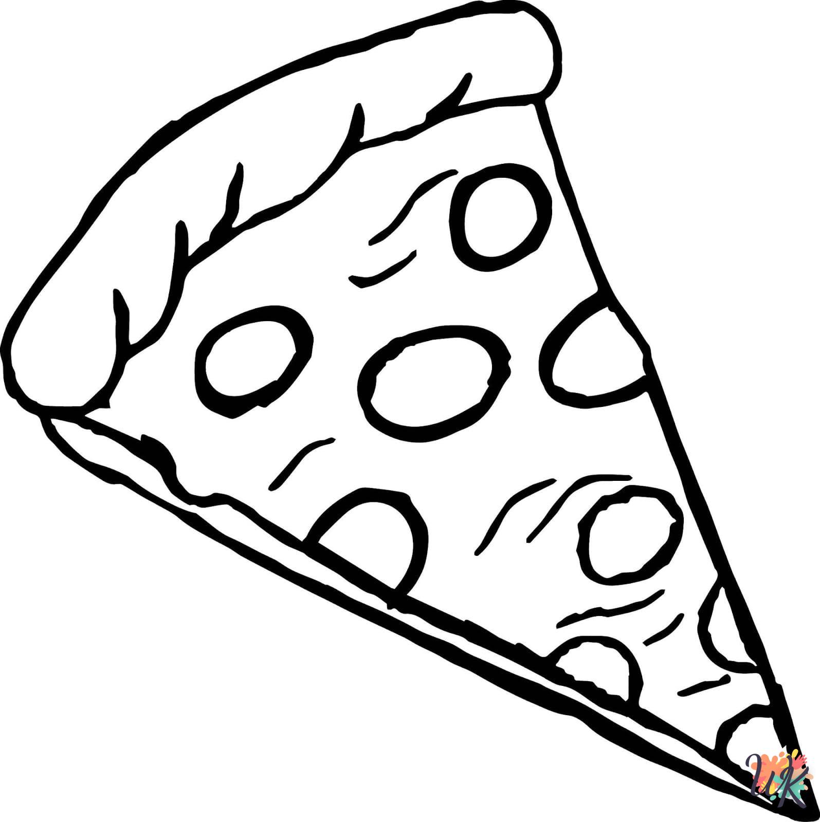 Dibujos para Colorear Pizza 48