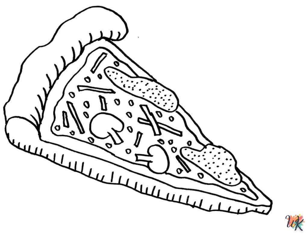 Dibujos para Colorear Pizza 49