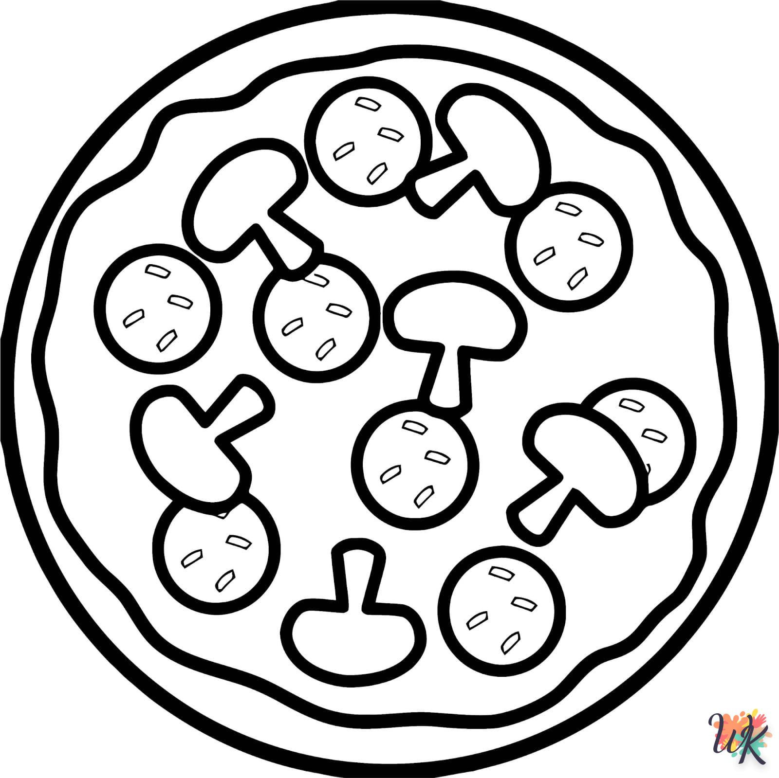 Dibujos para Colorear Pizza 51