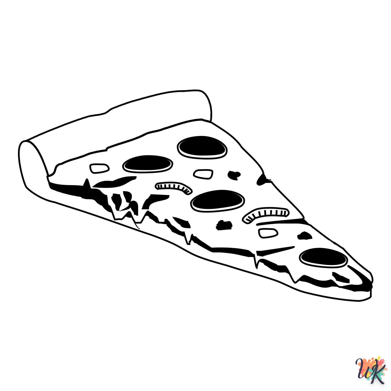 Dibujos para Colorear Pizza 53