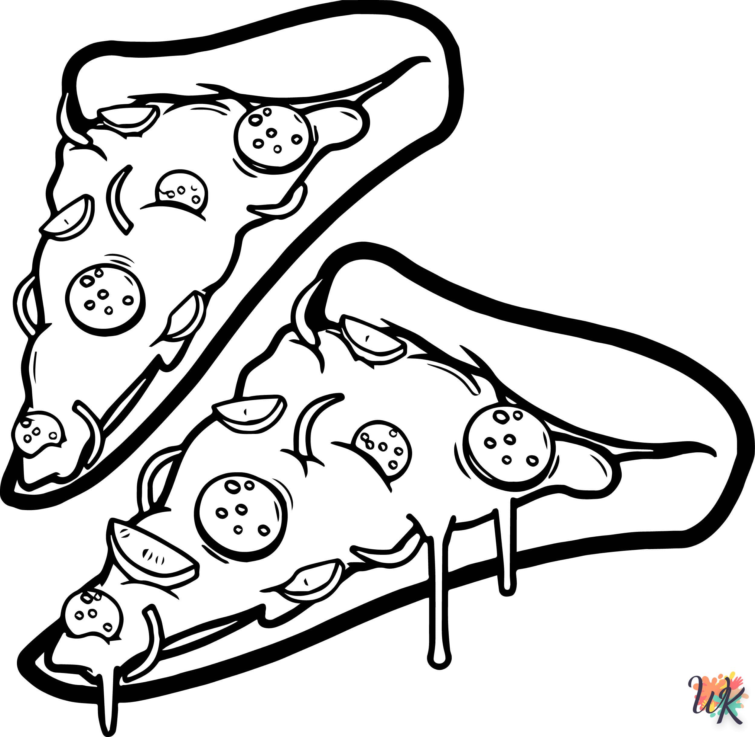 Dibujos para Colorear Pizza 57