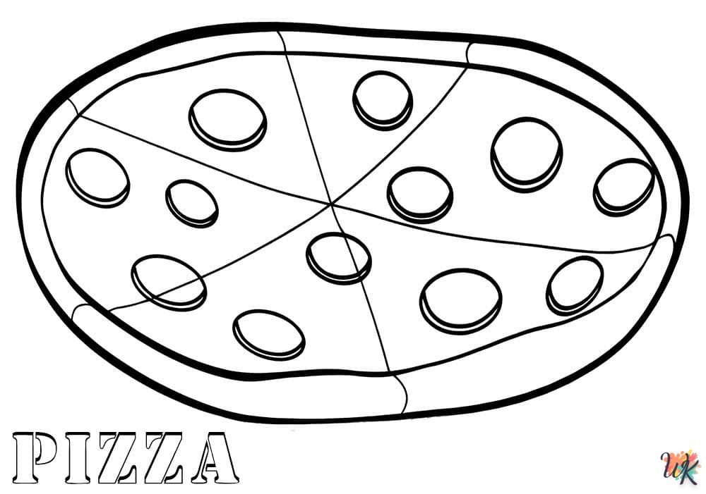 Dibujos para Colorear Pizza 58