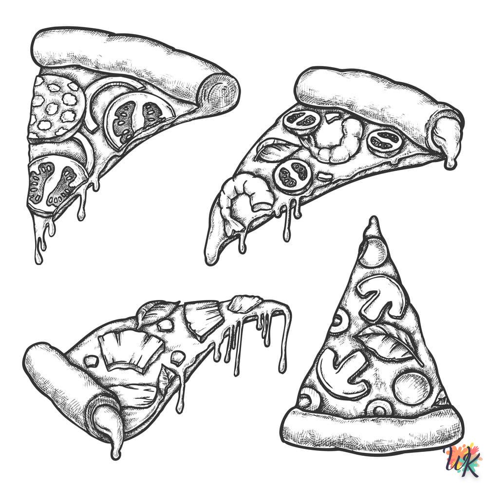 Dibujos para Colorear Pizza 6