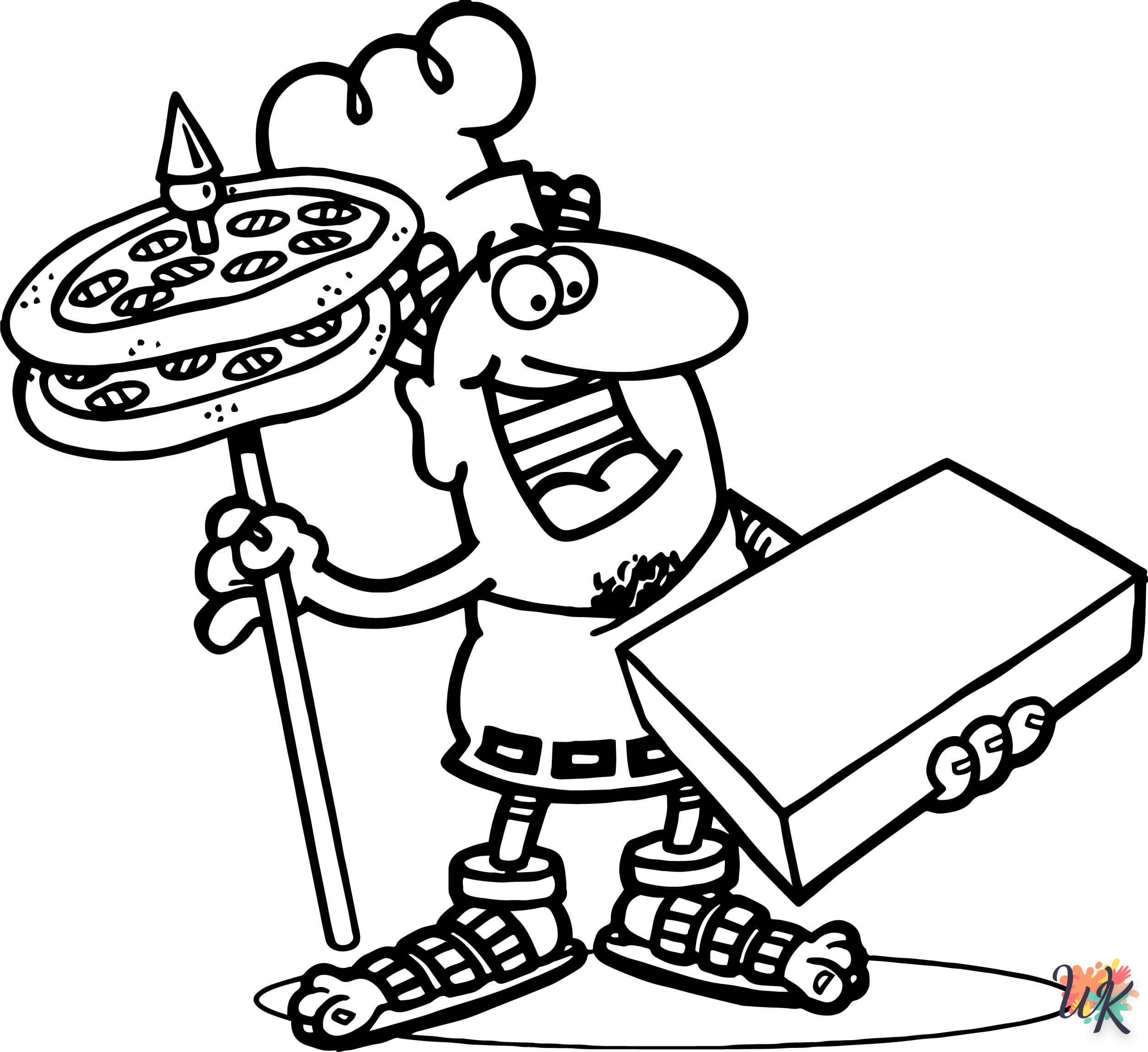 Dibujos para Colorear Pizza 60