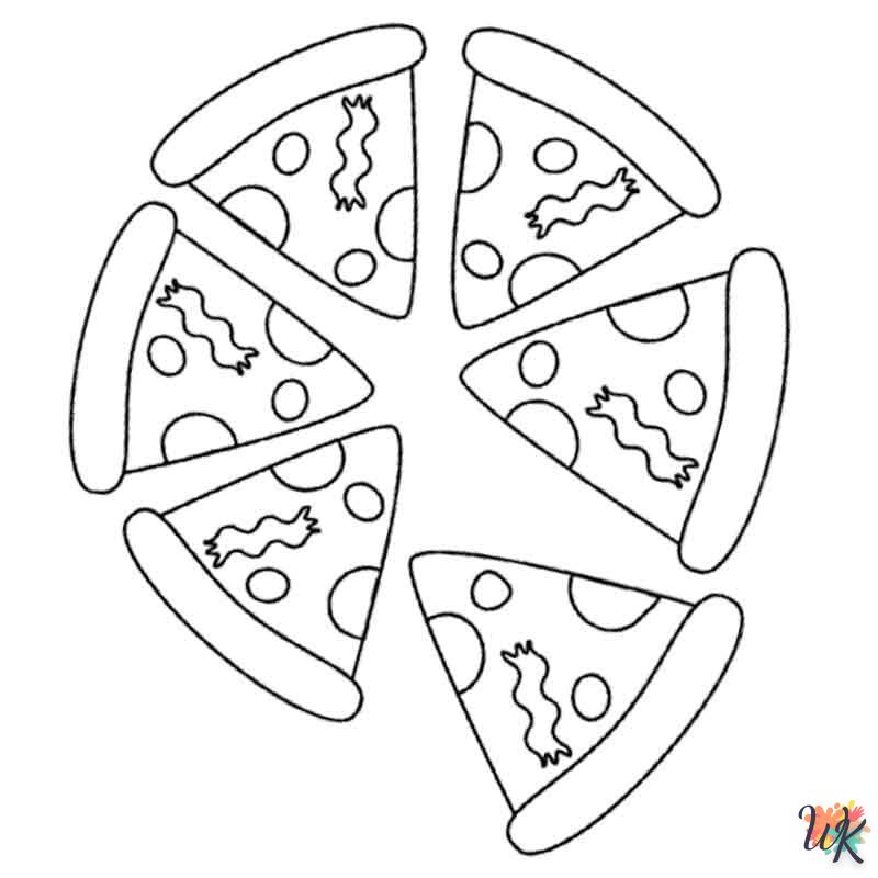 Dibujos para Colorear Pizza 61