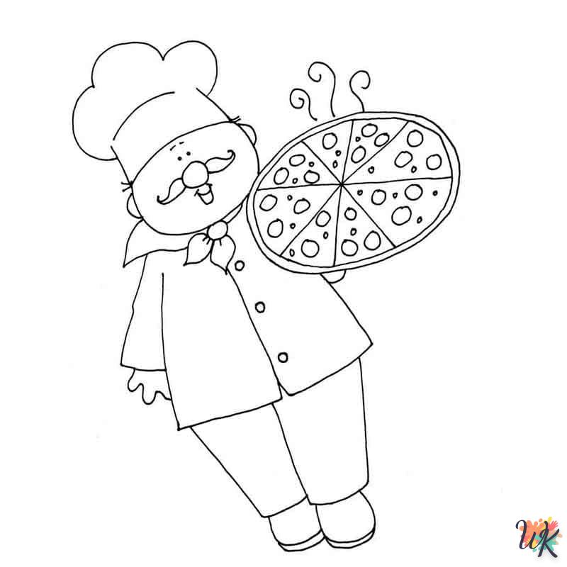 Dibujos para Colorear Pizza 62
