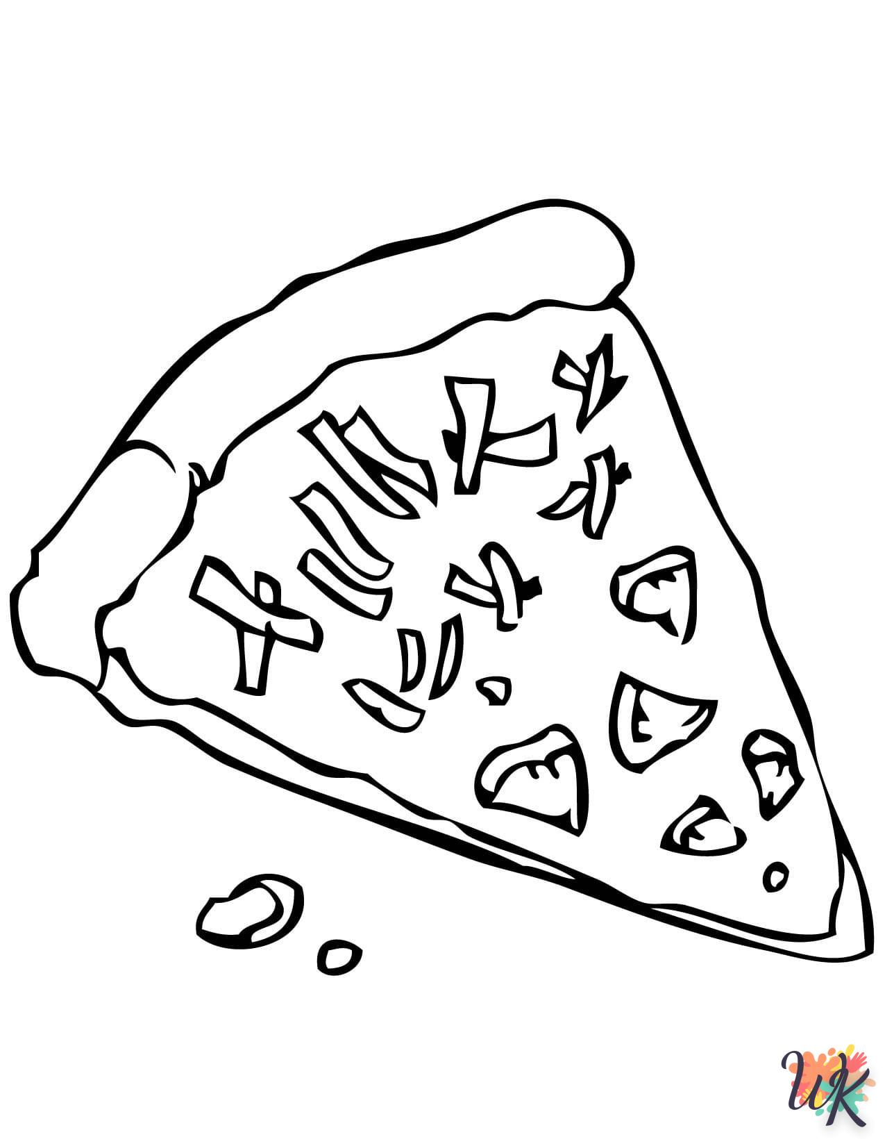 Dibujos para Colorear Pizza 64