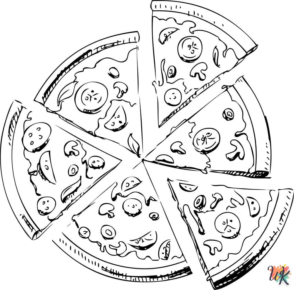 Dibujos para Colorear Pizza 69