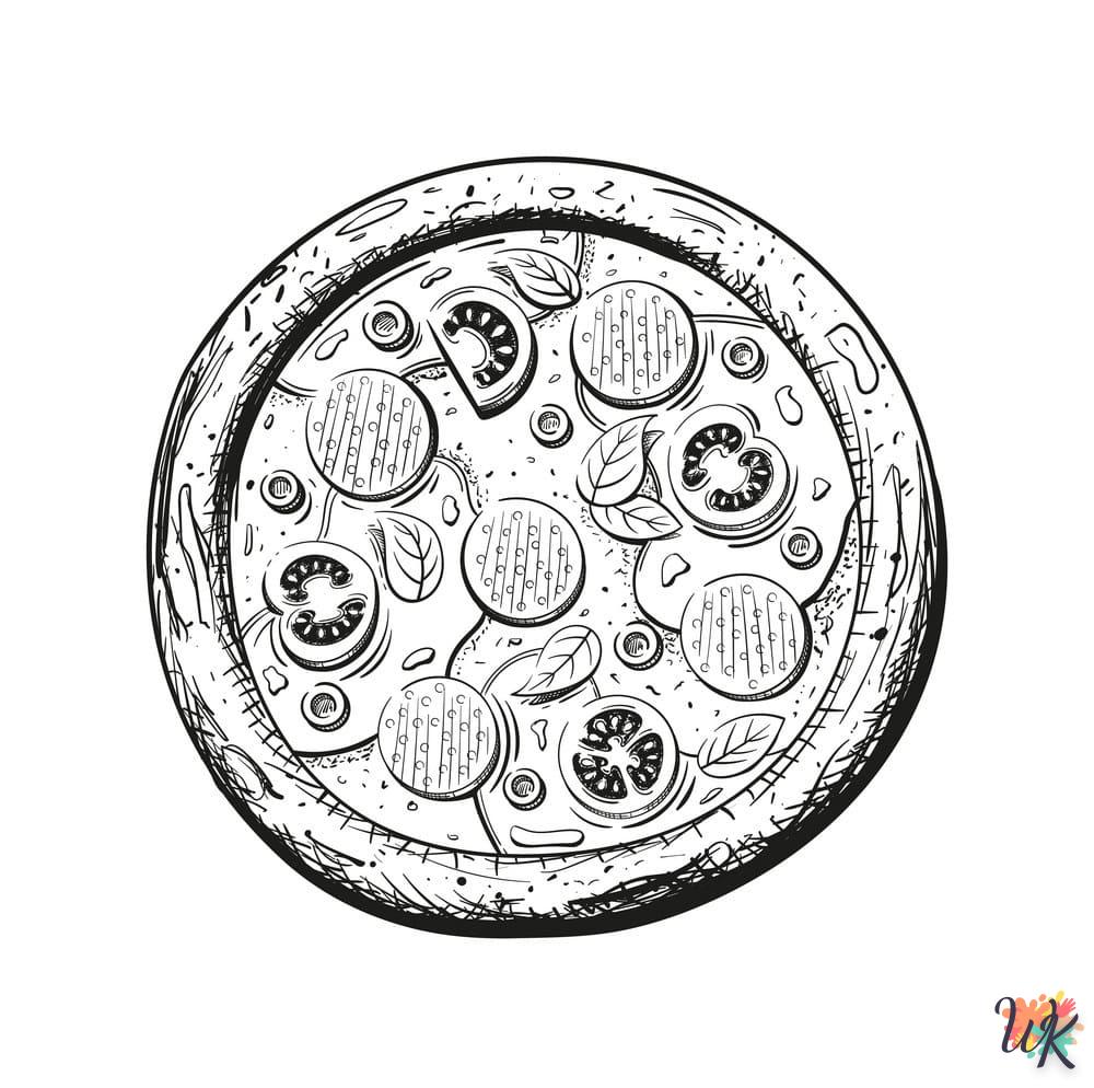 Dibujos para Colorear Pizza 7