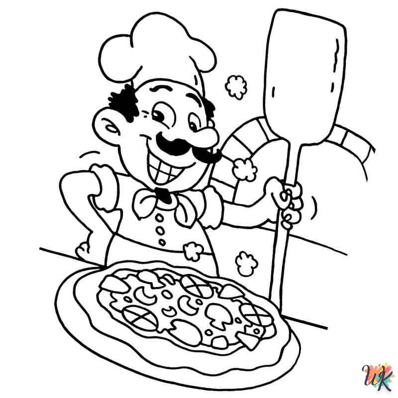 Dibujos para Colorear Pizza 70