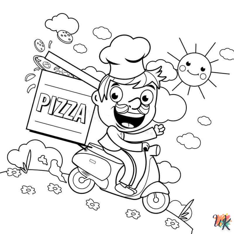 Dibujos para Colorear Pizza 72
