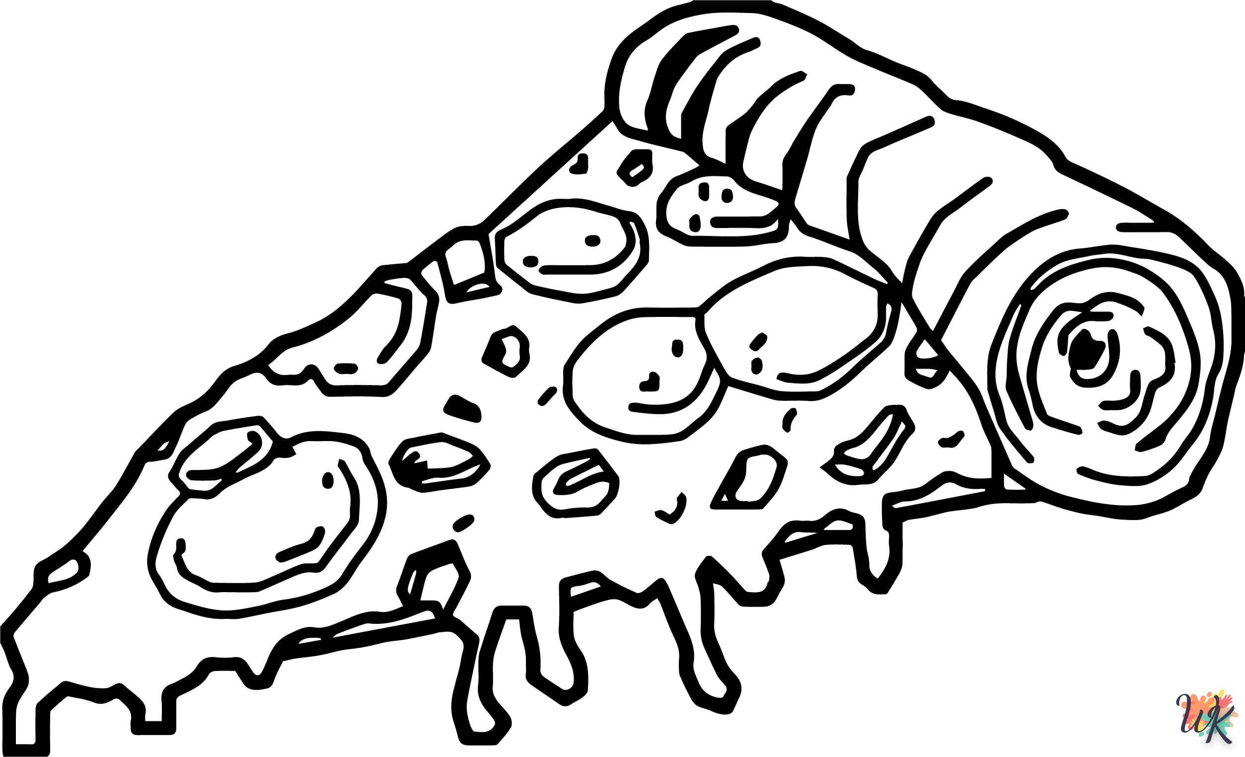 Dibujos para Colorear Pizza 8