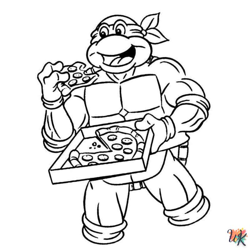 Dibujos para Colorear Pizza 9