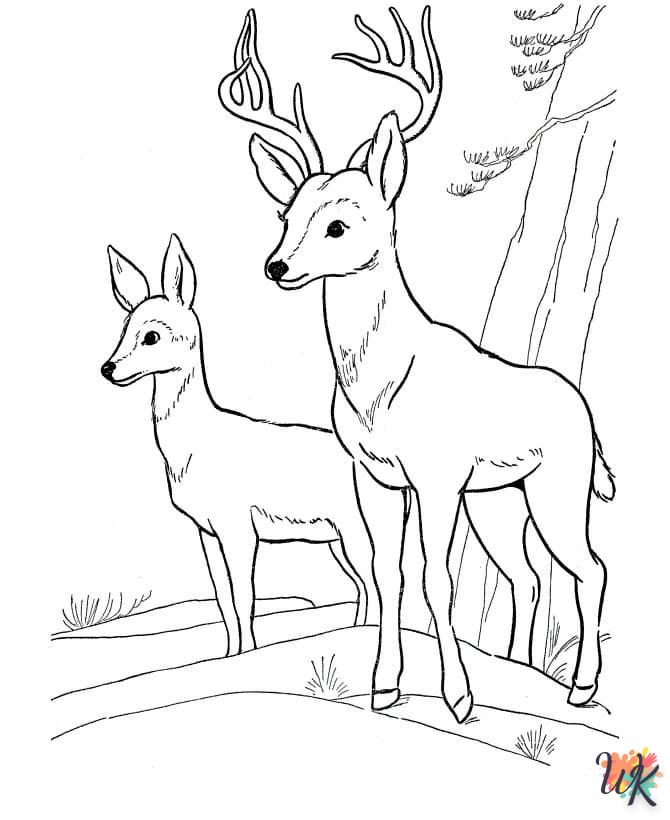 Dibujos para Colorear Ciervos 12