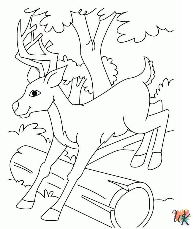 Dibujos para Colorear Ciervos 7