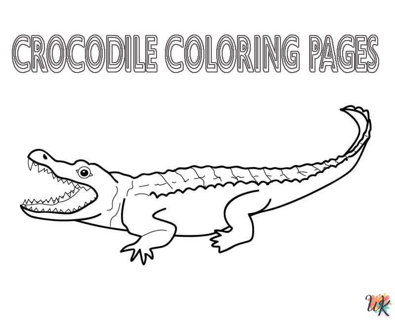 Dibujos para Colorear Cocodrilo 85