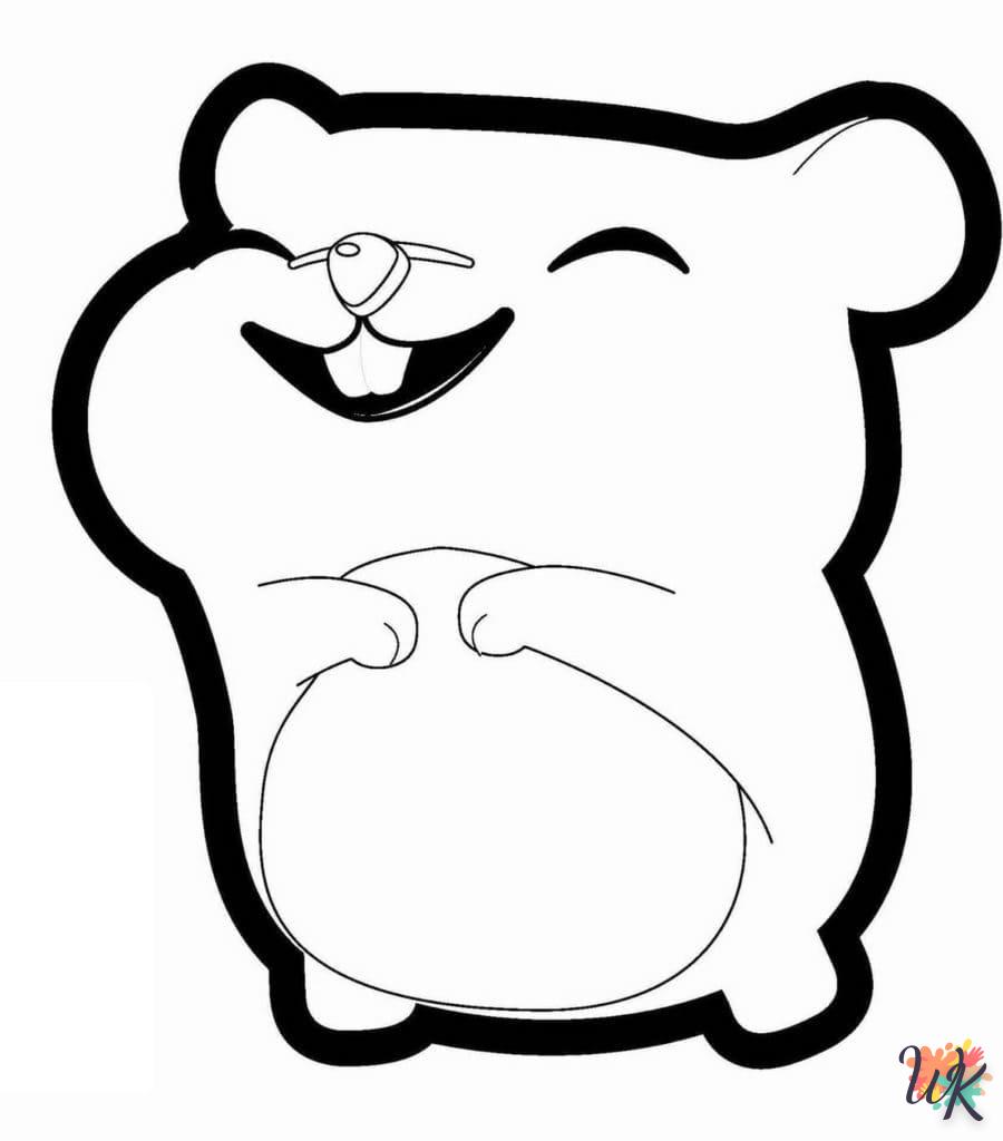 Dibujos para Colorear Hamster 16