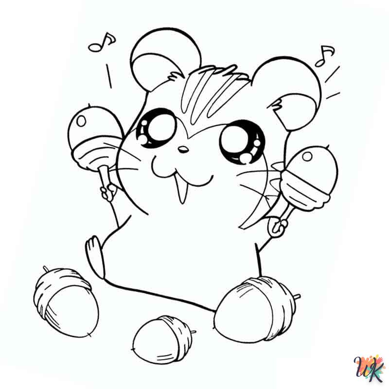 Dibujos para Colorear Hamster 2