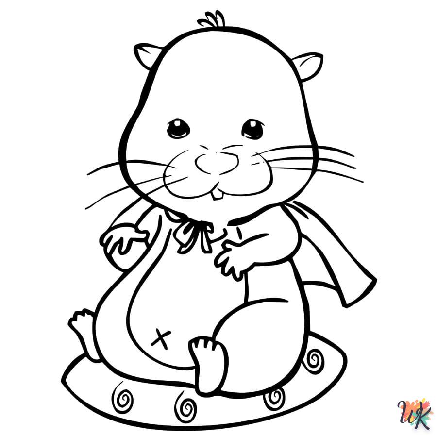 Dibujos para Colorear Hamster 53