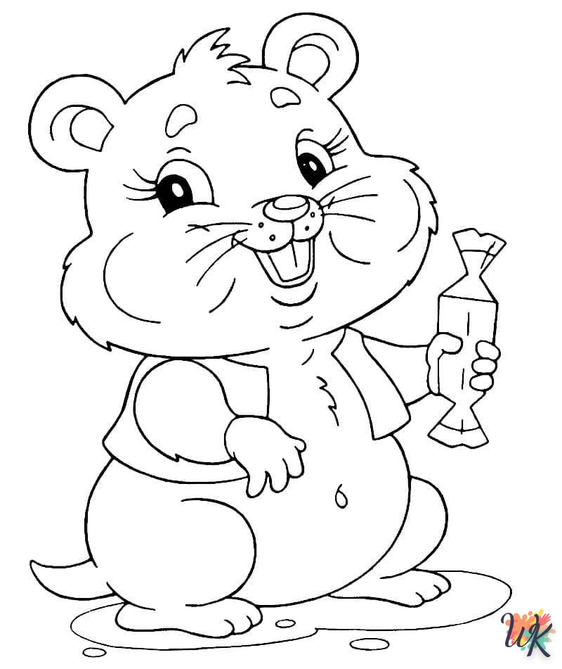 Dibujos para Colorear Hamster 7