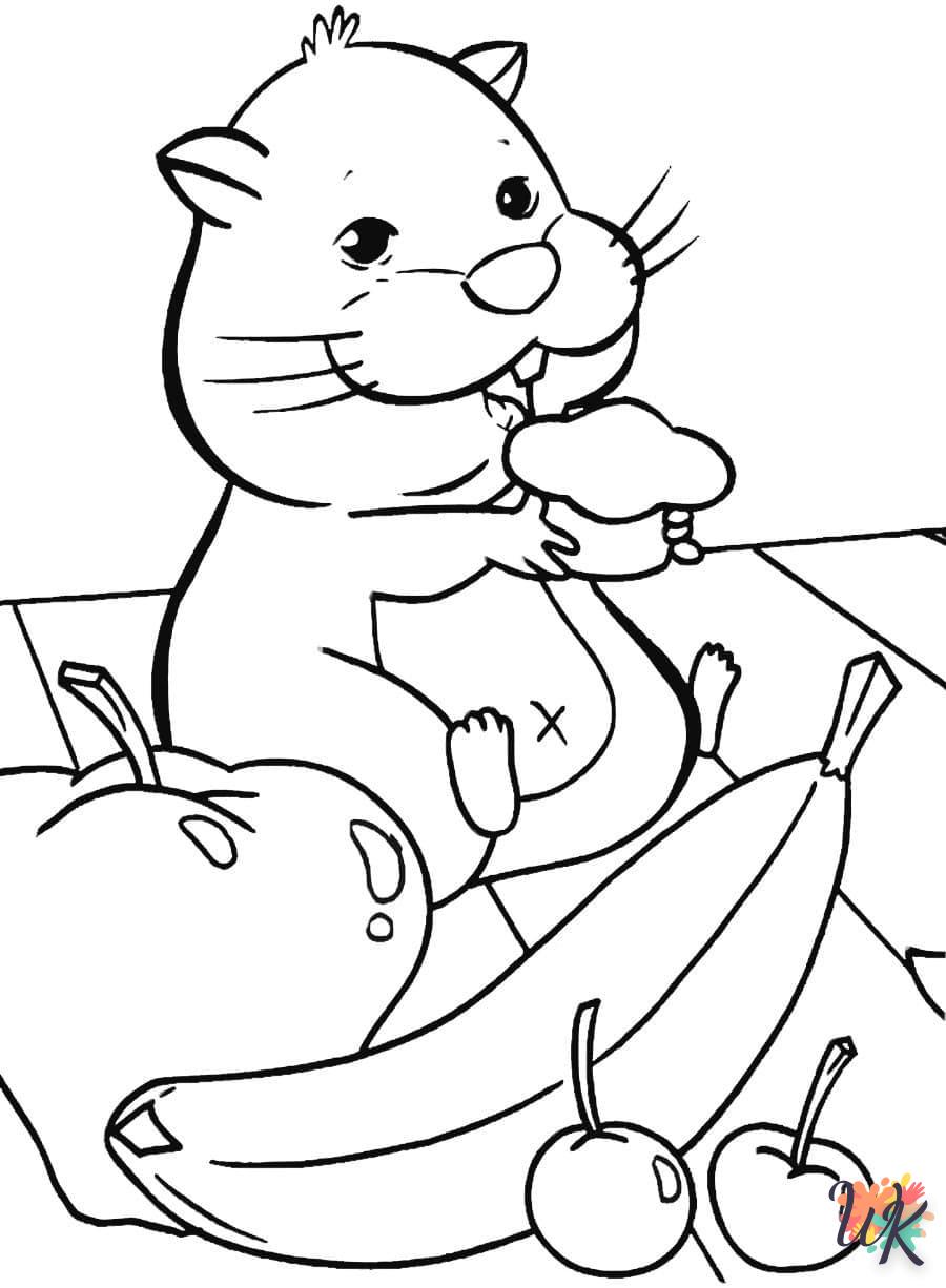 Dibujos para Colorear Hamster 8