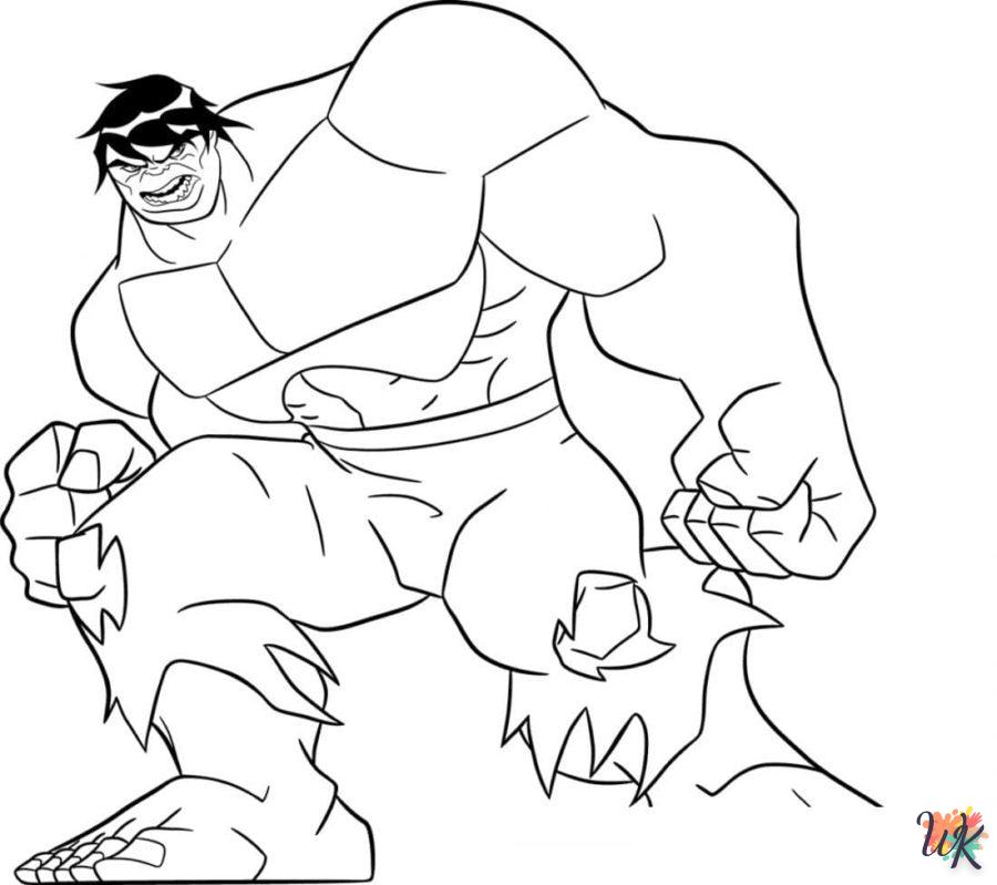 Dibujos para Colorear Hulk 102