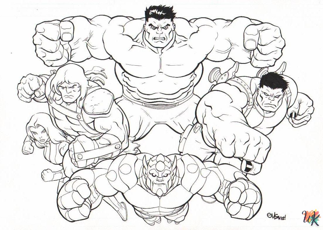 Dibujos para Colorear Hulk 16