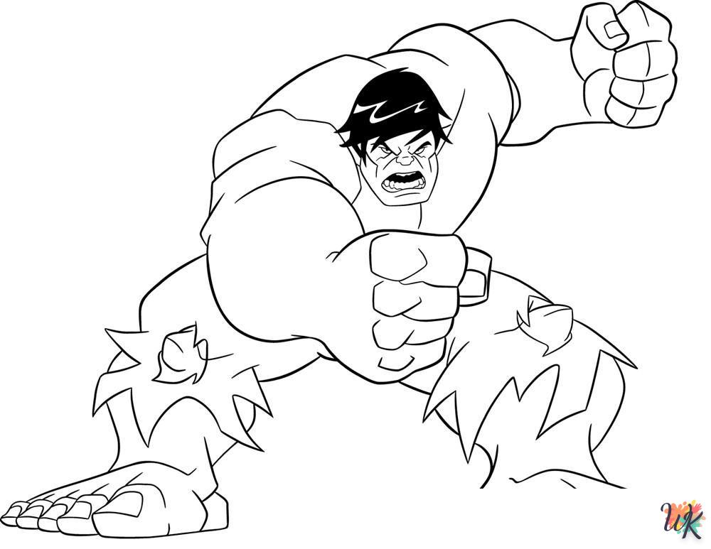 Dibujos para Colorear Hulk 43