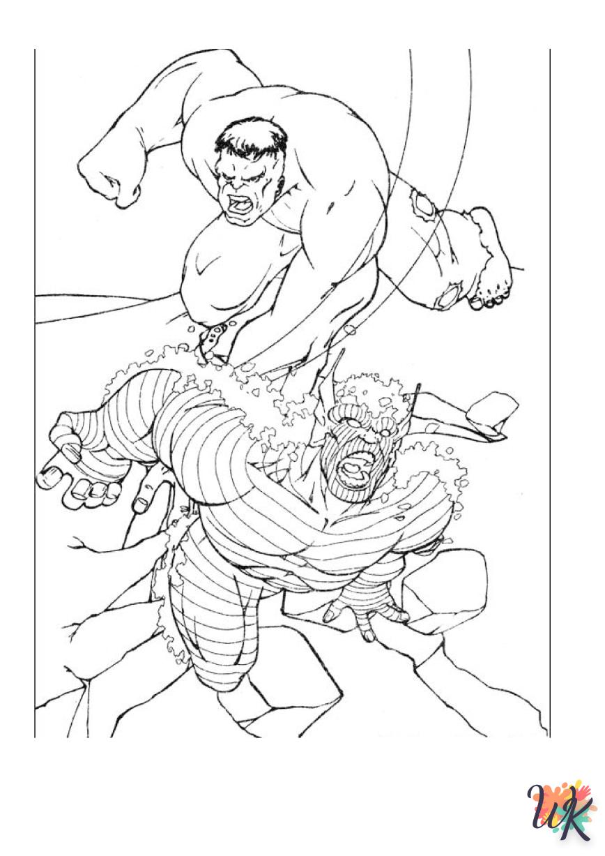 Dibujos para Colorear Hulk 74