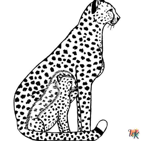 Dibujos para Colorear Leopardo 1