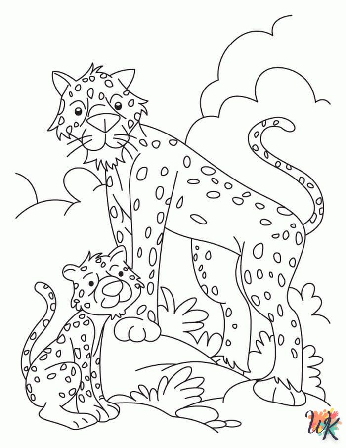 Dibujos para Colorear Leopardo 13