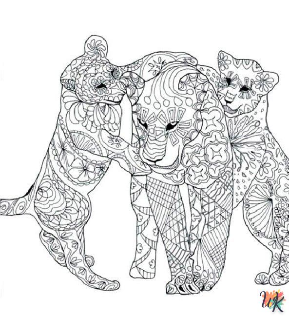 Dibujos para Colorear Leopardo 14